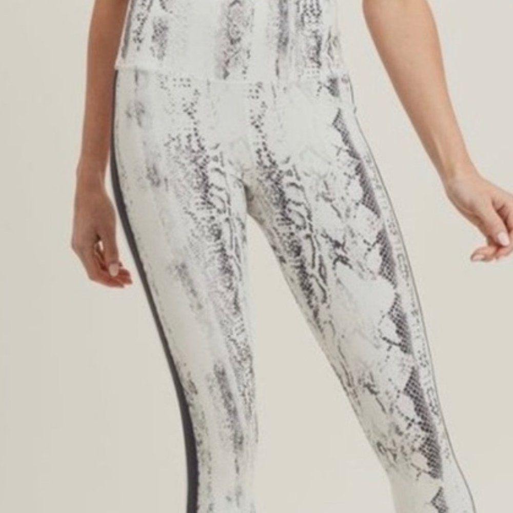 White Snakeskin Leggings